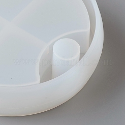 Круглый многослойный вращающийся ящик для хранения diy 4 отсеков&nbsp;LS-AJEW-D046-16B