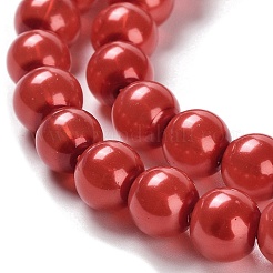 Выпечка окрашены перламутровый стекла жемчужные нити круглый шарик&nbsp;LS-HY-XCP0001-13C