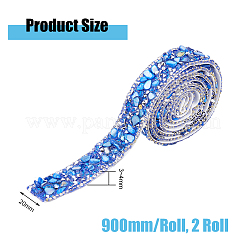 Отделка стразами из смолы длиной 0.9 м DIY-WH0542-12