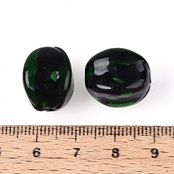 Бусины ручной работы бусины серебряной фольгой FOIL-T024-12B