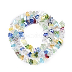 Chapelets de perles en verre transparent électrolytique&nbsp;EGLA-Q139-01A-A29