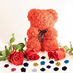 360шт 12 цвета флокированные алюминиевые бусины FALUM-SZ0001-01