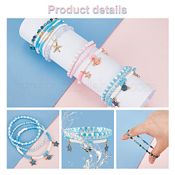 5 набор из 3-х браслетов из стеклянных бус и полимерной глины&nbsp;BJEW-PH0004-24