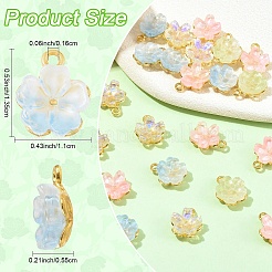 20 Stück 4 Farben Legierung Glas Charms&nbsp;FIND-YW0012-41