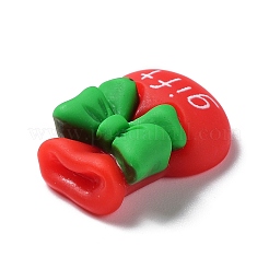 Кабошоны из непрозрачной смолы с рождественской тематикой RESI-Q217-03H