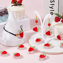 30шт прозрачные эмалевые акриловые бусины&nbsp;TACR-SC0001-43