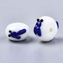 Ручной работы ухабистым Шарики Lampwork&nbsp;LS-LAMP-S194-004A