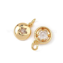 Messing klare Zirkonia Charms&nbsp;XGRQ3P594-593G