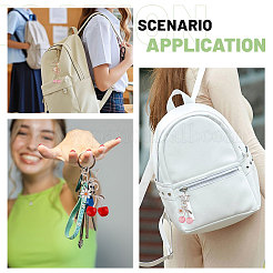 4 шт. 4 стиля подвесных украшений из вишневой смолы и сплава HJEW-CA0001-73