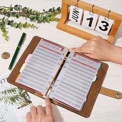 Портативный карманный блокнот А6 с пряжкой и отделкой из искусственной кожи&nbsp;AJEW-WH20001-45C