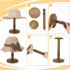 Вешалка для шляп из каучукового дерева в форме купола&nbsp;ODIS-WH0025-254B