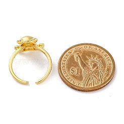 Кольца-манжеты для пальцев с покрытием из латуни с микропаве из прозрачного кубического циркония для женщин RJEW-M028-17G