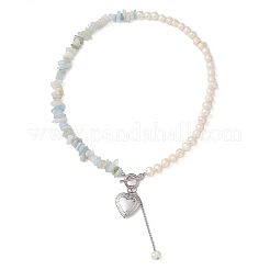 Натуральные кусочки морганита с картофелем&nbsp;NJEW-JN05894-02