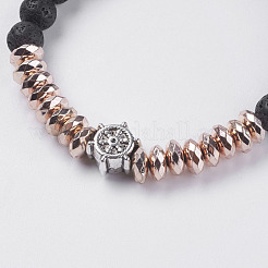 Синтетические браслеты из гематитового растяжения BJEW-I241-18B