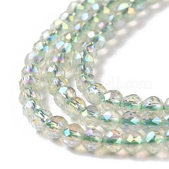 Гальванизируйте прозрачное стекло бисер нитей&nbsp;LS-GLAA-H021-01B-FR07