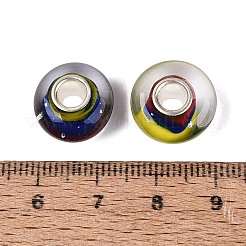 Cuentas europeas hechas a mano con vidrio soplado y núcleo de latón.&nbsp;LAMP-N044-08S-01