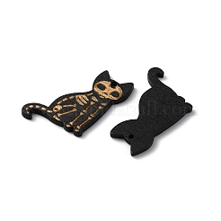 Хэллоуин резные деревянные подвески WOOD-CJC0012-02B