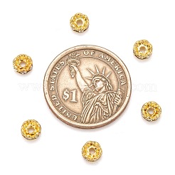 Латунные бусины-разделители из хрусталя класса А&nbsp;RB-A006-6MM-G