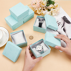 Картонная подарочная коробка для хранения ювелирных часов CON-WH0092-67C