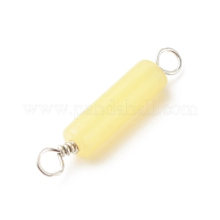 Breloques connecteurs en jade citron naturel&nbsp;PALLOY-JF01574-02