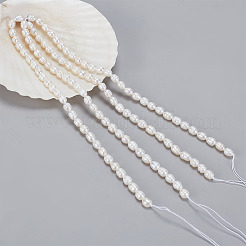 2 нить бусин из натурального культивированного пресноводного жемчуга PEAR-NB0002-55