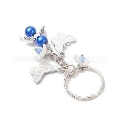 8 шт. 8-цветная эмалевая сплавная подвеска с акриловыми брелоками&nbsp;KEYC-JKC01346