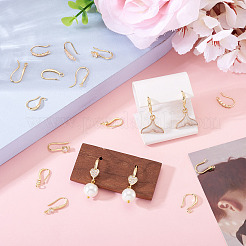 10 стиль латунные крючки для сережек с микропаве из прозрачного кубического циркония KK-TA0002-26