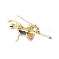 Tänzerin Legierung lila & rosa Emaille Pin Broschen&nbsp;JEWB-C037-06G