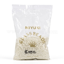 MIYUKIラウンドロカイユビーズ  日本製シードビーズ  （rr3551l）クリームセイロン  8/0  3mm  穴：1mm  約19000~20500個/ポンド&nbsp;SEED-G008-RR3551L