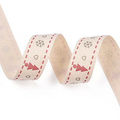 Односторонние хлопковые ленты с принтом SRIB-T009-01C