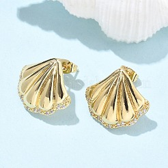 Серьги-гвоздики из циркония&nbsp;EJEW-Q017-05B-G