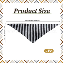 Полиэстеровый полосатый трикотажный шарф-треугольник для женщин&nbsp;AJEW-WH20070-106A