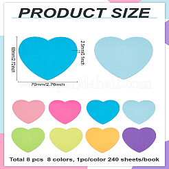 1 jeu de blocs-notes autocollants en papier&nbsp;DIY-LP0002-32A