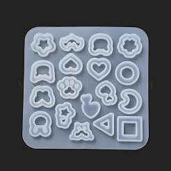 DIY звезда/сердце/цветок/кролик шейкер наполнитель силиконовые Молды зыбучие пески X-DIY-G079-03A