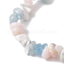 Rhombus-Stretcharmbänder aus natürlichem Edelstein für Damen&nbsp;BJEW-JB10992-01
