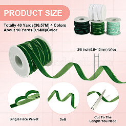 Ruban de velours simple face 40 yards 4 couleurs&nbsp;SRIB-TA0001-34A