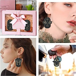 12 шт. 6 стиля непрозрачных темных акриловых подвесок OACR-CJ0002-09