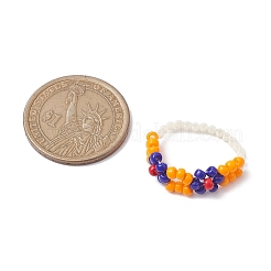 Set di anelli e braccialetti con perline di vetro&nbsp;SJEW-JS01308