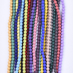 Окрашенного распылением немагнитных синтетических нитей гематита бусы G-T124-13