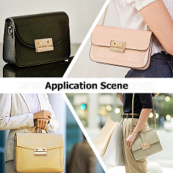 Застежки для кошелька с замком из цинкового сплава&nbsp;PURS-WH20003-001G