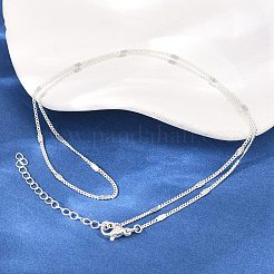 Цепочка-колье из латуни в форме звезды толщиной 2 мм для мужчин и женщин&nbsp;NJEW-L012-09S