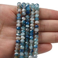 Натуральные полосатые агатовые бусы&nbsp;G-D344-A34-06