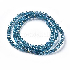 Гальваническое стекло граненые бусины рондель стренги&nbsp;EGLA-D020-3x2mm-43