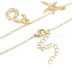 Colliers avec pendentif initial en forme de coquille plaqué or 18 carat&nbsp;IL8059-19