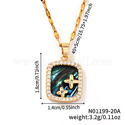 Простые латунные прозрачные кубические цирконии квадратные звездные подвески ожерелья WB2373-2