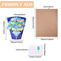 DIY Papierblumenstrauß Grußkarten-Sets&nbsp;AJEW-WH0455-197C