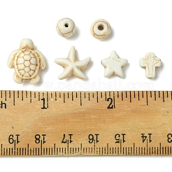 100 шт. 6 вида синтетических бирюзовых бусин TURQ-FS0001-06