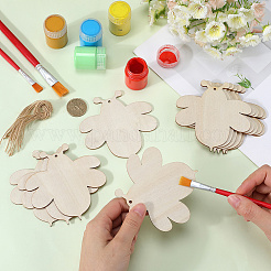 Подвесные украшения из дерева в виде насекомых&nbsp;HJEW-WH20016-02A