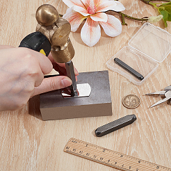 3 шт. 3 стиля штампов из стали и кожи AJEW-BC0008-98A