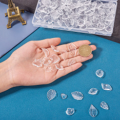 150 шт. 15 вида прозрачных стеклянных бусин-лепестков&nbsp;GLAA-TA0002-85